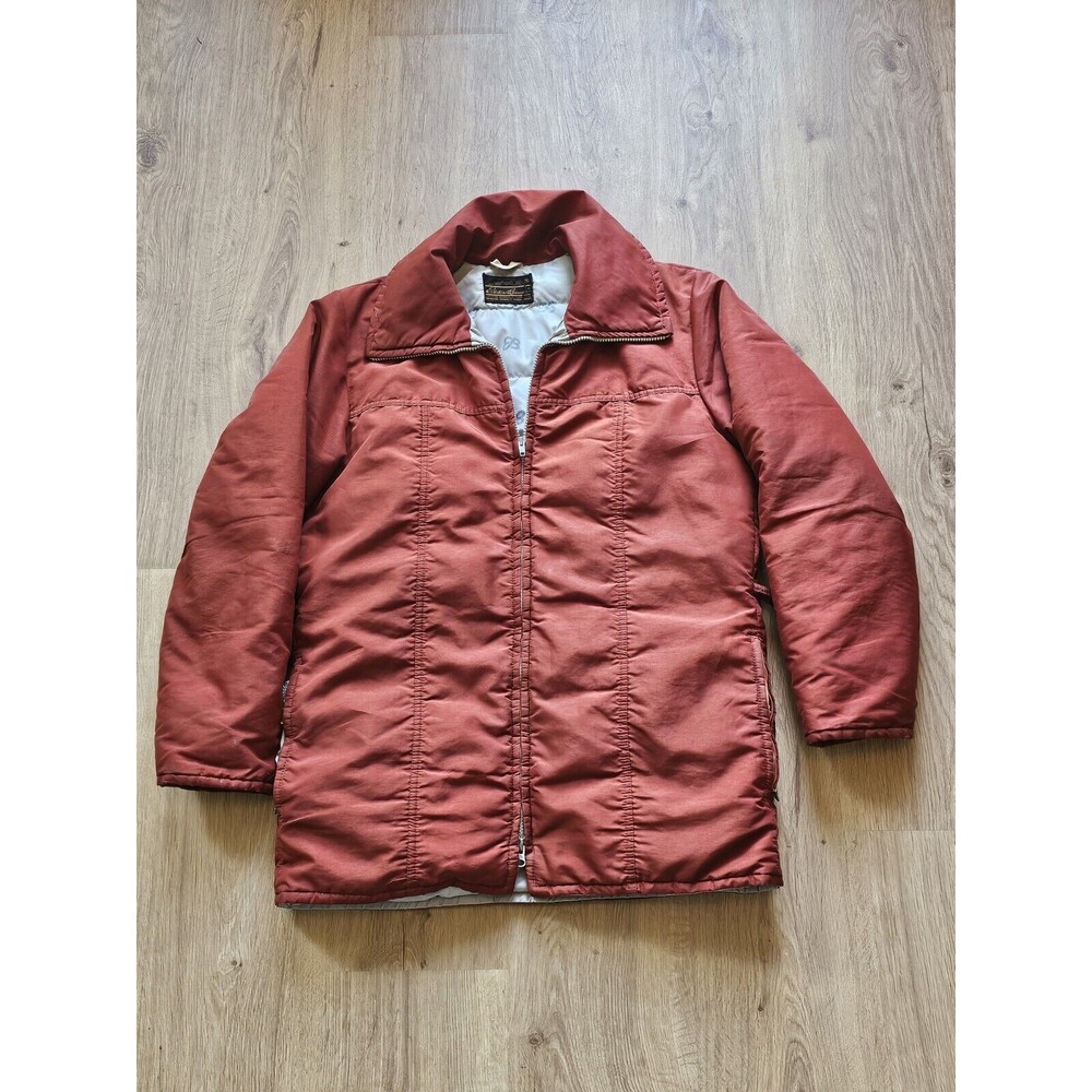 Eddie Bauer Burnt Orange Quilted Puffer Coat